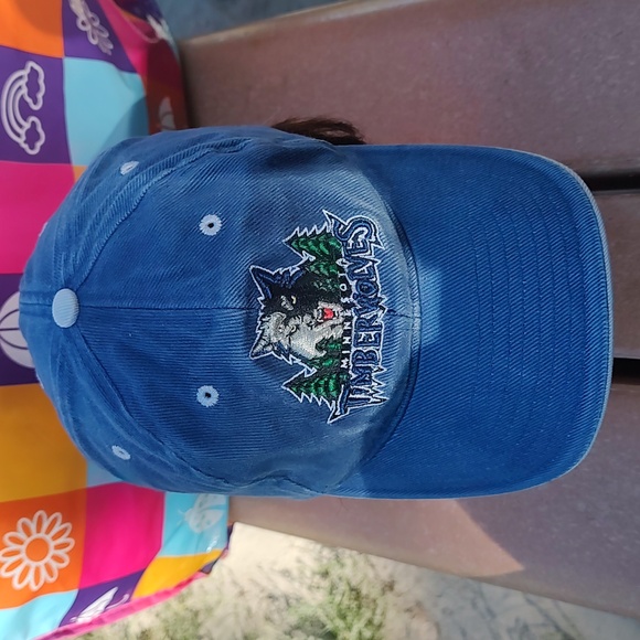 Vtg Twins Enterprise NBA Minnesota Timberwolves Thick  Embroidered Strap-on Hat - Picture 2 of 9